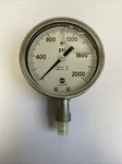 2000 Psi Glycerin Lid Filled Stainless Steel Gauge- Untested. Fixed Price $20.00.
