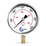 6000 Psi Glycerin Liquid Filled Pressure Gauge, 4" Dial, 1/4 Npt Lower Mount,.... Fixed Price $49.20.