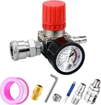 Preciva Air Compressor Pressure Regulator With Dial Gauge, 0-175 Psi F. Fixed Price $31.95.