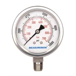 Measureman 2-1/2 Dialglycerin Filled Hydraulics Pressure Gauge Stainless Ste. Fixed Price $21.97.