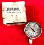 Carbo Pressure Gauge M/n: L25-SSB-V00 Brass 1/4" Mnpt 30HG Vacuum. Fixed Price $10.00.