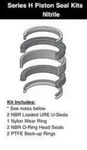 Atlas Cylinders 1B00S050S 5" Piston Seal Kit H-series (nitrile). Fixed Price $129.18.