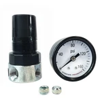 Interstate Pneumatics W1130G 1/4 Inch Mini Zinc Regulator With Gauge. Fixed Price $27.58.