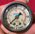 Hypro 0-300 Psi, 0-2000 Kpa, Liquid Filled, Gauge Back Mounted. Fixed Price $49.00.