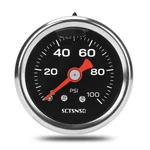 0-100 Psi Fuel Pressure Gauge, 1.5" Black Dial, 1/8" Npt Back Mount, Stainless. Fixed Price $15.85.