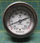 Weksler 1/2" Refrigerant Gauge 30"/0/150 Psig Back Connection 1/4" Npt. Fixed Price $35.00.