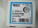 Watts 1/8" DPG3-1 1/2 Temperature & Pressure Gauge 0615721 (0-60PSI. Fixed Price $25.00.