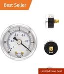 102D-158A Center Back Mount Dry Pressure Gauge W/ Black Steel Case, Brass Int.... Fixed Price $11.24.