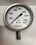 New Old Stock! Ashcroft 4" 0-1500 Psi Silicone Pressure Gauge A-8937 250-2456-B. Fixed Price $84.96.