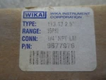Nib Wika 9677976 15PSI Pressure Gauge. Fixed Price $20.64.