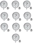 Stainless Steel Pressure Gauge, Lot Of (10) 1/4" Npt 4.5" Trerice 0-160 Psi. Fixed Price $240.99.