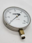FNWG060R Pressure Gauge 0-60 Psig Liquid Or Gas 4.75"X4.75"X1.5". Fixed Price $20.00.