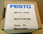 Festo MAP-40-1-1/8-EN 161126 Manometer Pressure Gauge Series X8 1176OMF. Fixed Price $20.00.