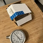 Bourdon Industrial Pressure Gauge: To 100 Psi, 4 Dial, Liquid-filled. Fixed Price $125.00.