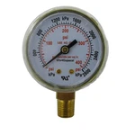PG20400 Xtrweld Pressure Gauge, 2IN, Psi/kpa, 1/4NPT, Brass. Fixed Price $26.36.