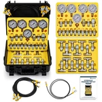 Hydraulic Pressure Test Kit, 5 Gauges, 16 Couplings Incl. Extra Npt (3/8", .... Fixed Price $279.54.