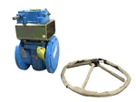 6" 150# Flowserve T4E Plug Valve Pfa Lined AT-50 Gear Operator New Z25. Fixed Price $1750.00.
