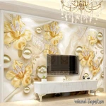 Kn-collection Vlies Photo Wallpaper 3D Gold Flower Mural 8105. Fixed Price $70.50.