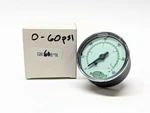 Numatics GB060 Pressure Gauge 0-60 Psi 2" Face 1/4"NPT Back Mount. Fixed Price $14.24.