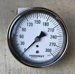 Ashcroft 0-300 Psi Pressure Gauge 1/4" Npt Lower Back Connection Stainless Steel. Fixed Price $54.95.