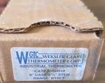 Weksler Glass Thermometer Corp #AS5H916 Analog Industrial. Fixed Price $35.00.