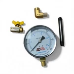 4" Ac Fire Pump Gauge + Brass Ball Elbow Pipe Nipple. Fixed Price $29.99.