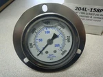 Pic Gauge 204L-158, 1-1/2" Dial, Glycerine Filled, 1/8" Center Back Mount Conn.. Fixed Price $26.00.