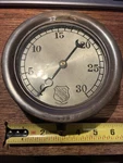Ashcroft Brass 30 Psi Steam Pressure Gauge Vintage Industrial 6 Inch Diameter. Fixed Price $49.00.