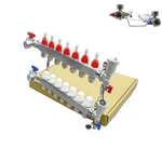 1/2 Pex 7-BRANCH Radiant Floor Heating Manifold Set W/ Pressure Gage Stainless. Fixed Price $209.62.