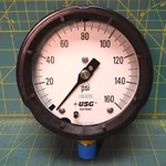 4 1/2" Ametek Us Gauge 1980-150010 160 Psi Anpt Bottom Connection W/o Box. Fixed Price $164.84.