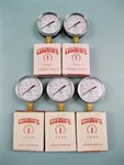 Lot (5) New Winter's 0-160PSI 2.5" Face 1/4" Stem Economy Gauge L10. Fixed Price $35.00.