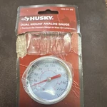 Husky Dual Mount Analog Air Pressure Gauge 300 Psi 2 In Face 1/4 Conn. Fixed Price $15.00.